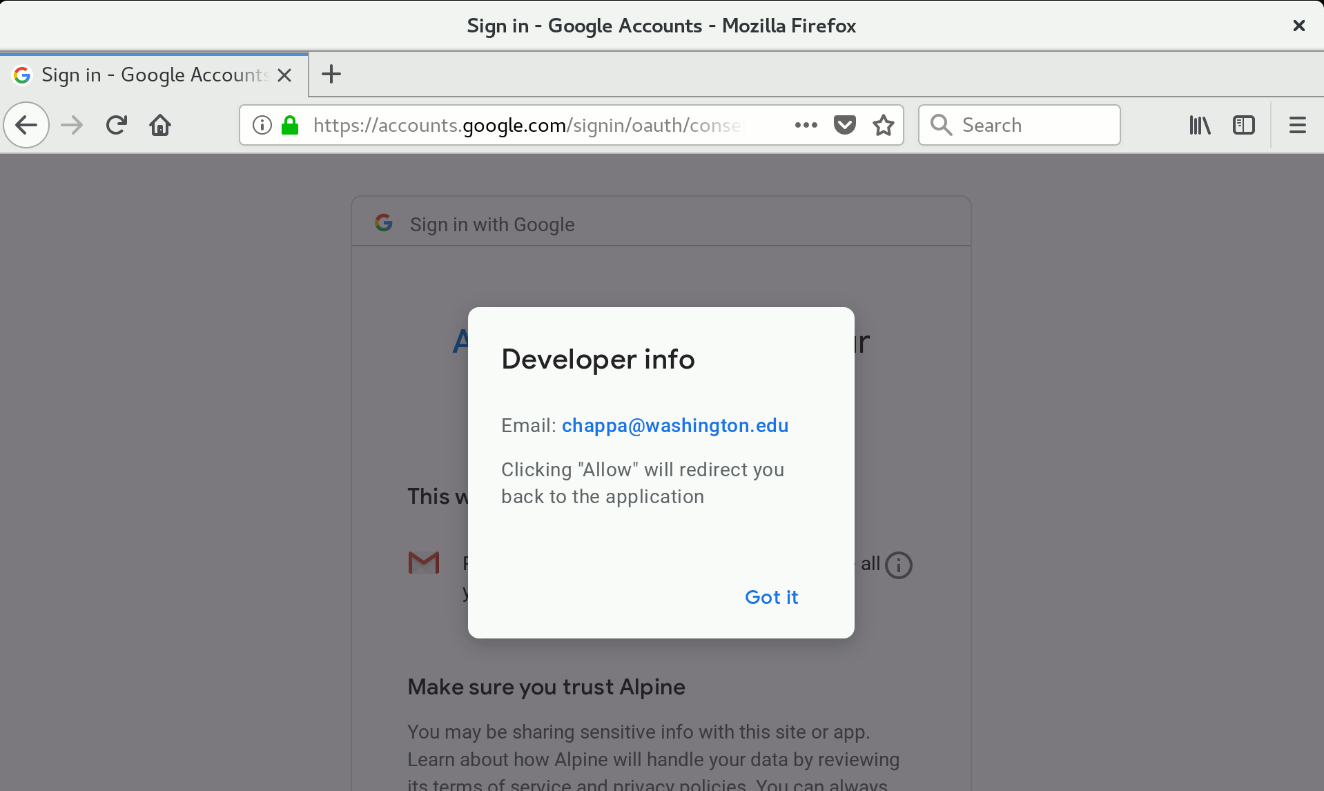 Information on the developer