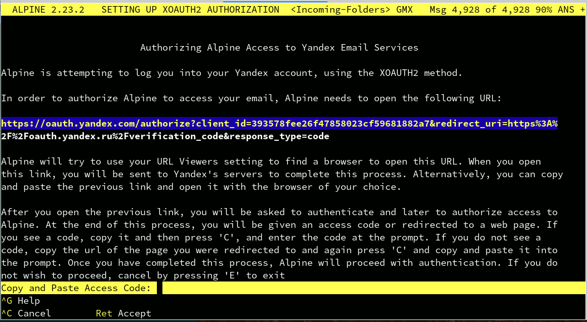 Entering Code into Alpine Prompt
